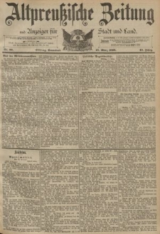 Altpreussische Zeitung, Nr. 66 Sonnabend 18 März 1893, 45. Jahrgang