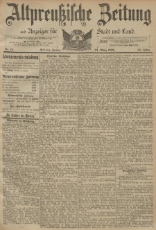 Altpreussische Zeitung, Nr. 71 Freitag 24 März 1893, 45. Jahrgang