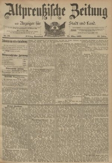 Altpreussische Zeitung, Nr. 72 Sonnabend 25 März 1893, 45. Jahrgang