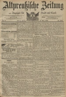 Altpreussische Zeitung, Nr. 77 Freitag 31 März 1893, 45. Jahrgang