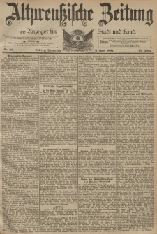 Altpreussische Zeitung, Nr. 80 Donnerstag 6 April 1893, 45. Jahrgang