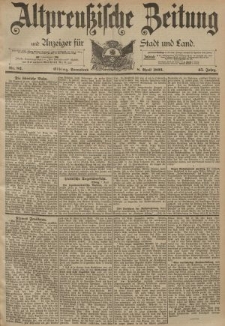 Altpreussische Zeitung, Nr. 82 Sonnabend 8 April 1893, 45. Jahrgang
