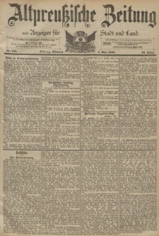 Altpreussische Zeitung, Nr. 103 Mittwoch 3 Mai 1893, 45. Jahrgang