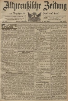 Altpreussische Zeitung, Nr. 110 Donnerstag 11 Mai 1893, 45. Jahrgang