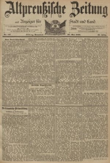 Altpreussische Zeitung, Nr. 117 Sonnabend 20 Mai 1893, 45. Jahrgang