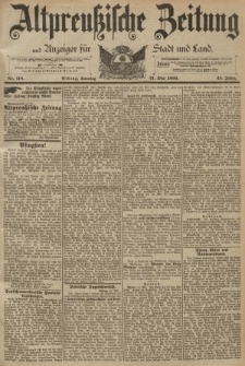 Altpreussische Zeitung, Nr. 118 Sonntag 21 Mai 1893, 45. Jahrgang