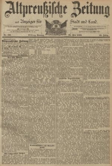 Altpreussische Zeitung, Nr. 123 Sonntag 28 Mai 1893, 45. Jahrgang
