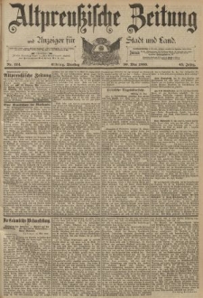 Altpreussische Zeitung, Nr. 124 Dienstag 30 Mai 1893, 45. Jahrgang