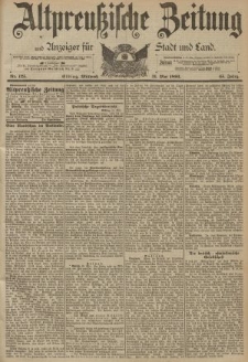 Altpreussische Zeitung, Nr. 125 Mittwoch 31 Mai 1893, 45. Jahrgang