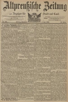 Altpreussische Zeitung, Nr. 128 Sonnabend 3 Juni 1893, 45. Jahrgang