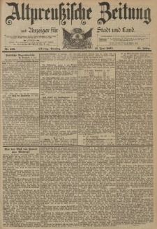 Altpreussische Zeitung, Nr. 136 Dienstag 13 Juni 1893, 45. Jahrgang