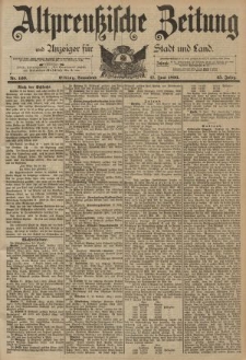 Altpreussische Zeitung, Nr. 140 Sonnabend 17 Juni 1893, 45. Jahrgang