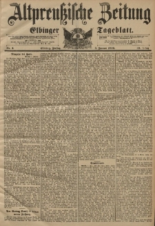 Altpreussische Zeitung, Nr. 2 Freitag 3 Januar 1896, 48. Jahrgang
