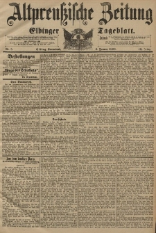 Altpreussische Zeitung, Nr. 3 Sonnabend 4 Januar 1896, 48. Jahrgang
