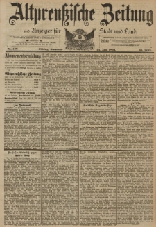 Altpreussische Zeitung, Nr. 146 Sonnabend 24 Juni 1893, 45. Jahrgang