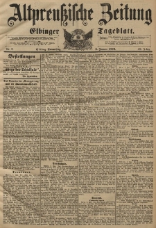 Altpreussische Zeitung, Nr. 7 Donnerstag 9 Januar 1896, 48. Jahrgang