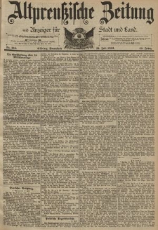 Altpreussische Zeitung, Nr. 164 Sonnabend 15 Juli 1893, 45. Jahrgang