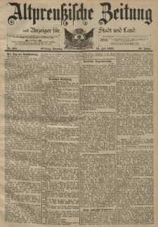 Altpreussische Zeitung, Nr. 165 Sonntag 16 Juli 1893, 45. Jahrgang