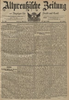 Altpreussische Zeitung, Nr. 167 Mittwoch 19 Juli 1893, 45. Jahrgang