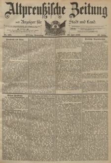 Altpreussische Zeitung, Nr. 168 Donnerstag 20 Juli 1893, 45. Jahrgang