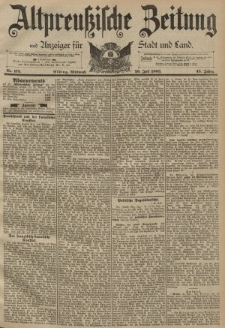 Altpreussische Zeitung, Nr. 173 Mittwoch 26 Juli 1893, 45. Jahrgang