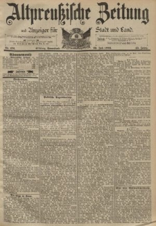 Altpreussische Zeitung, Nr. 176 Sonnabend 29 Juli 1893, 45. Jahrgang