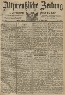 Altpreussische Zeitung, Nr. 185 Mittwoch 9 August 1893, 45. Jahrgang