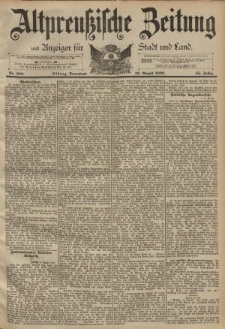 Altpreussische Zeitung, Nr. 188 Sonnabend 12 August 1893, 45. Jahrgang