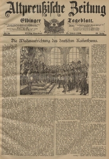 Altpreussische Zeitung, Nr. 15 Sonnabend 18 Januar 1896, 48. Jahrgang