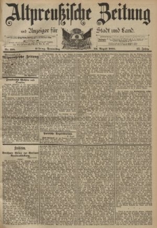 Altpreussische Zeitung, Nr. 198 Donnerstag 24 August 1893, 45. Jahrgang