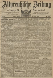 Altpreussische Zeitung, Nr. 202 Dienstag 29 August 1893, 45. Jahrgang