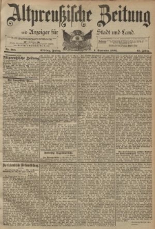 Altpreussische Zeitung, Nr. 205 Freitag 1 September 1893, 45. Jahrgang