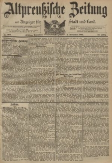 Altpreussische Zeitung, Nr. 206 Sonnabend 2 September 1893, 45. Jahrgang