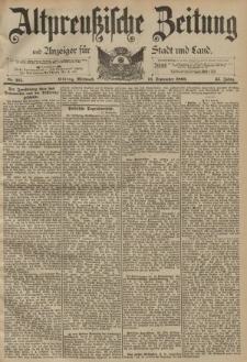 Altpreussische Zeitung, Nr. 215 Mittwoch 13 September 1893, 45. Jahrgang