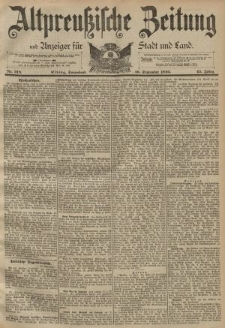 Altpreussische Zeitung, Nr. 218 Sonnabend 16 September 1893, 45. Jahrgang