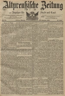 Altpreussische Zeitung, Nr. 221 Mittwoch 20 September 1893, 45. Jahrgang