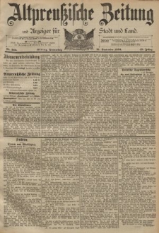 Altpreussische Zeitung, Nr. 222 Donnerstag 21 September 1893, 45. Jahrgang
