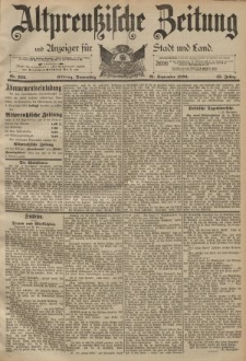Altpreussische Zeitung, Nr. 222 Donnerstag 21 September 1893, 45. Jahrgang