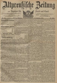 Altpreussische Zeitung, Nr. 224 Sonnabend 23 September 1893, 45. Jahrgang