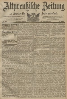 Altpreussische Zeitung, Nr. 227 Mittwoch 27 September 1893, 45. Jahrgang