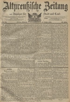 Altpreussische Zeitung, Nr. 233 Mittwoch 4 Oktober 1893, 45. Jahrgang