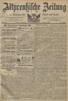 Altpreussische Zeitung, Nr. 234 Donnerstag 5 Oktober 1893, 45. Jahrgang