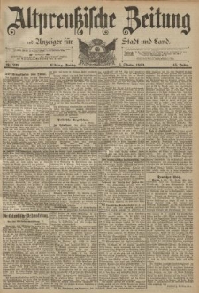 Altpreussische Zeitung, Nr. 235 Freitag 6 Oktober 1893, 45. Jahrgang