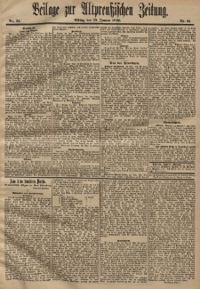 Altpreussische Zeitung, Nr. 21 . 25 Januar 1896, 48. Jahrgang