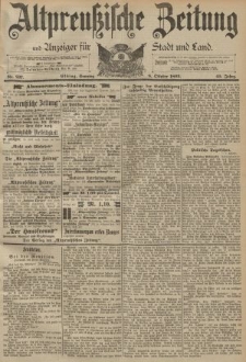 Altpreussische Zeitung, Nr. 237 Sonntag 8 Oktober 1893, 45. Jahrgang
