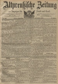 Altpreussische Zeitung, Nr. 240 Donnerstag 12 Oktober 1893, 45. Jahrgang