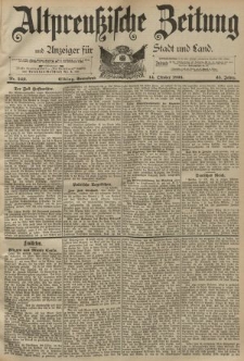 Altpreussische Zeitung, Nr. 242 Sonnabend 14 Oktober 1893, 45. Jahrgang