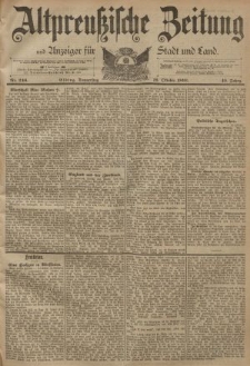 Altpreussische Zeitung, Nr. 246 Donnerstag 19 Oktober 1893, 45. Jahrgang