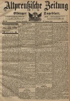 Altpreussische Zeitung, Nr. 25 Donnerstag 30 Januar 1896, 48. Jahrgang