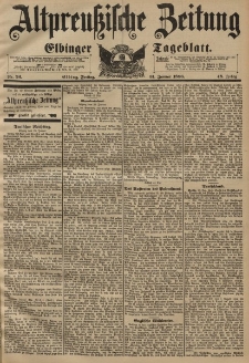 Altpreussische Zeitung, Nr. 26 Freitag 31 Januar 1896, 48. Jahrgang
